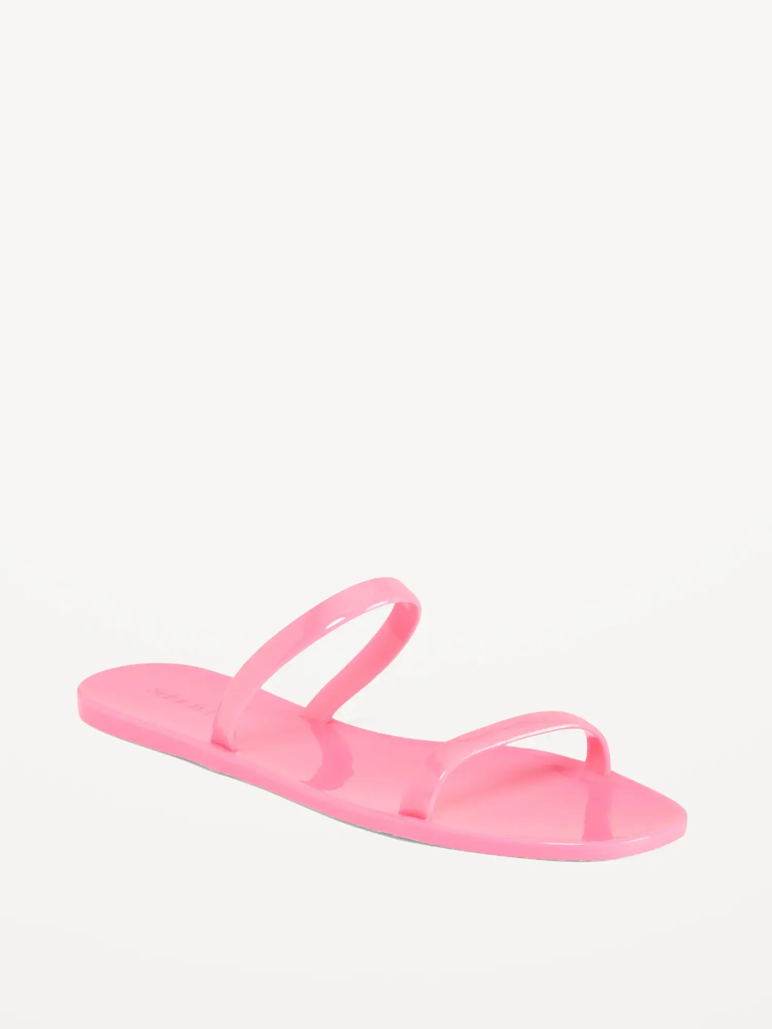 Old Navy Shiny-Jelly Slide Sandals pink. 1