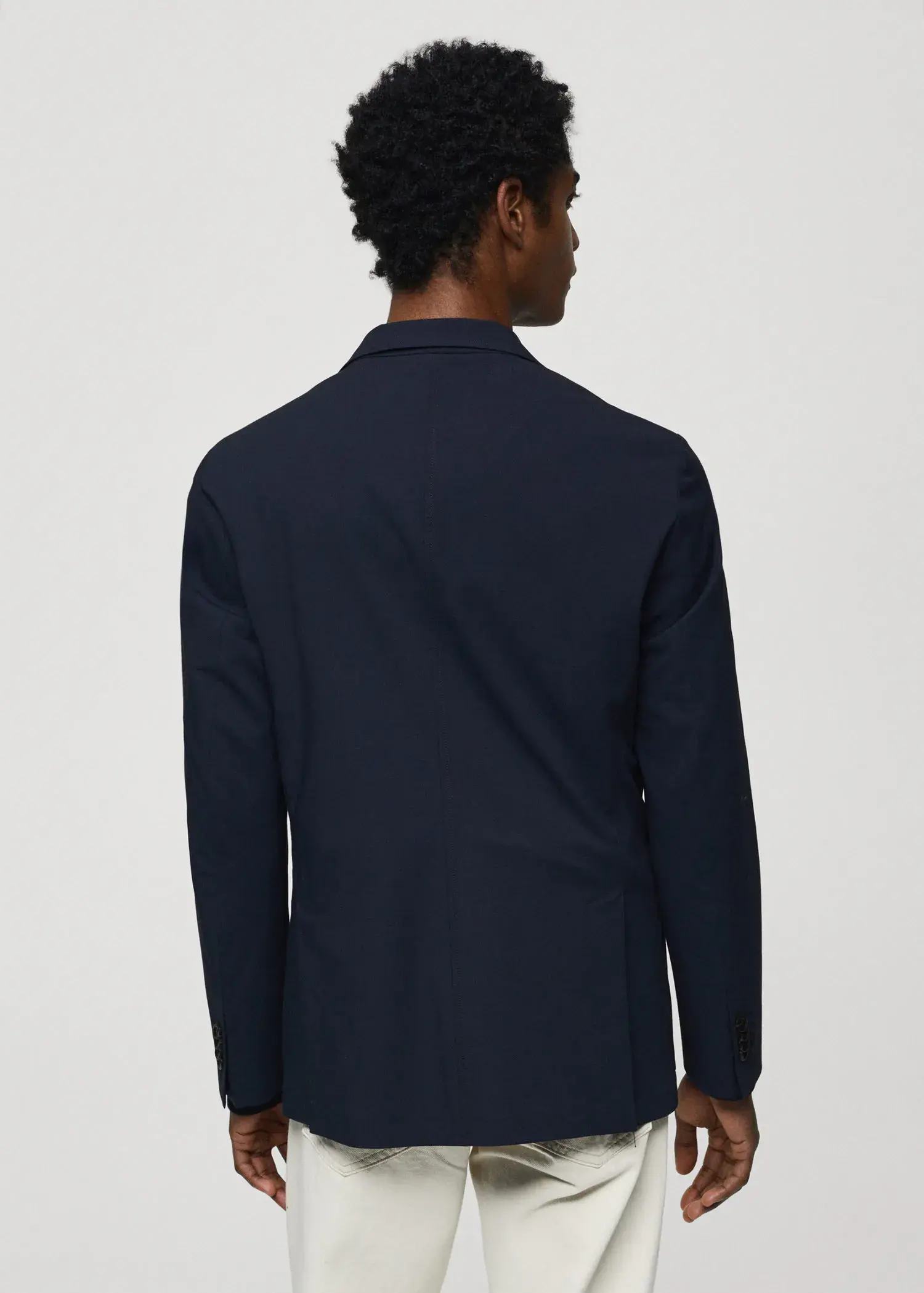 Mango Slim-fit suit blazer. 3