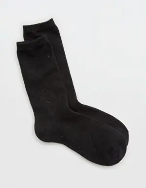 Tonal Metallic Crew Socks