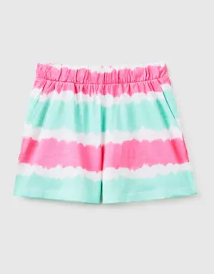 tie-dye shorts in pure cotton