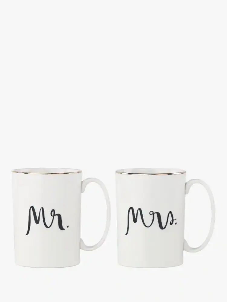 Kate Spade Mr. and Mrs. 2-Piece Mug Set. 1