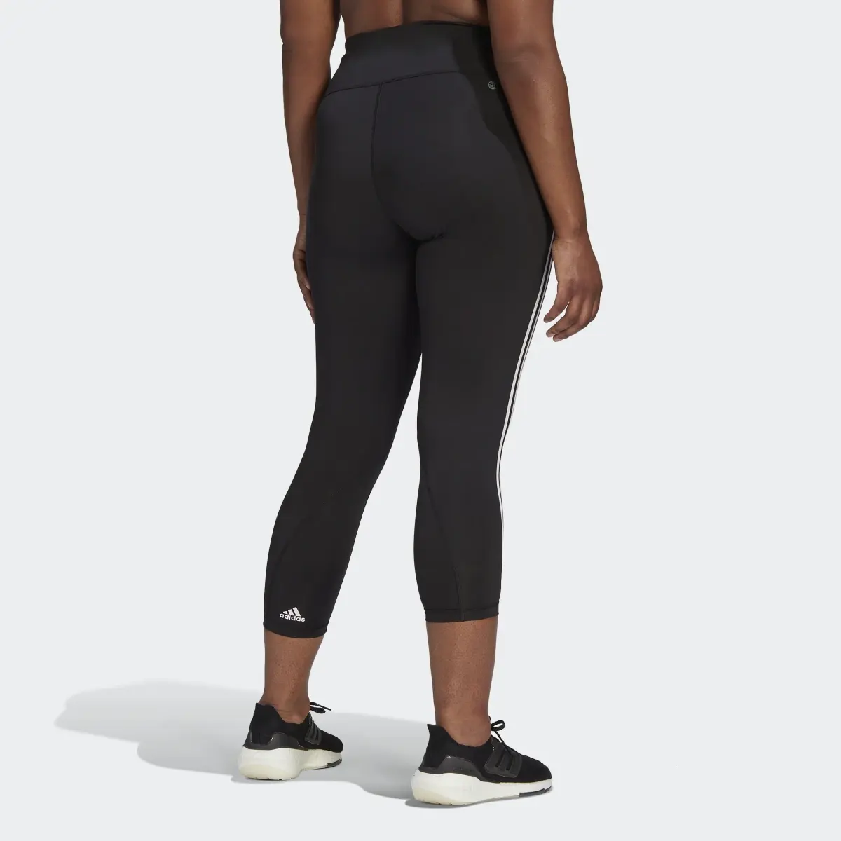 Adidas Optime TrainIcons 3-Streifen 7/8-Leggings – Große Größen. 3