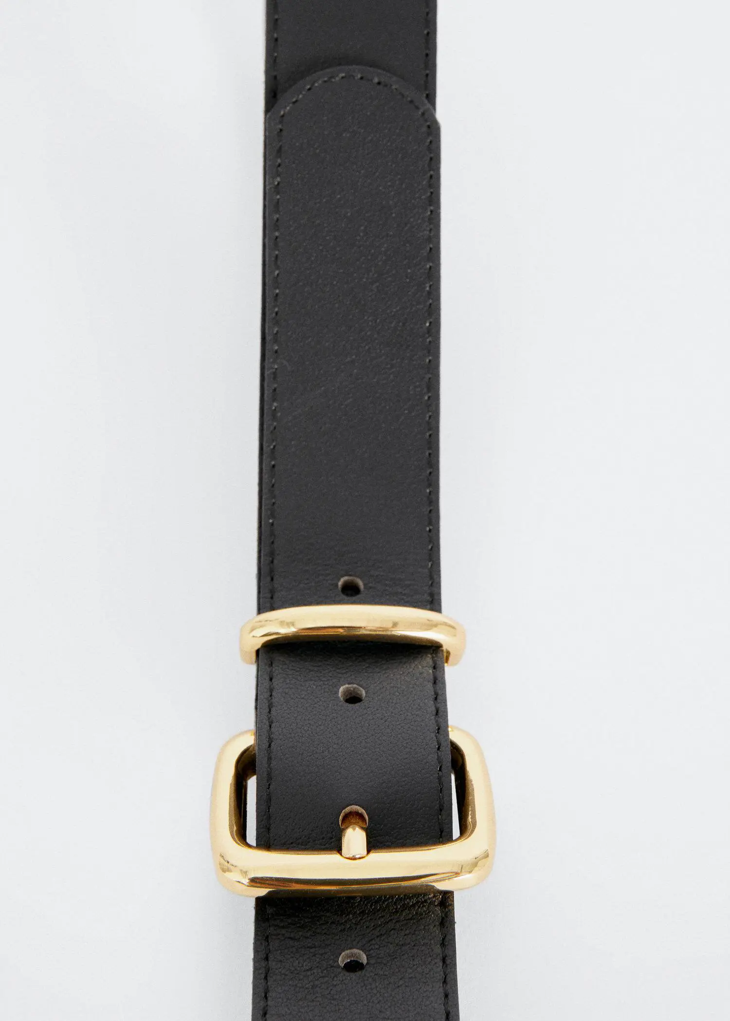 Mango Leather belt with contrasting buckle. 3