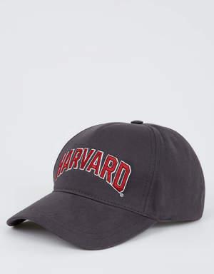 Erkek Harvard University Nakışlı Pamuklu Cap Şapka