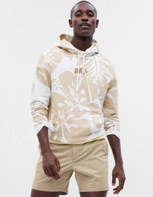 Gap Floral Gap Logo Hoodie beige