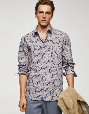 100% cotton regular-fit printed shirt