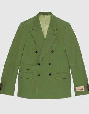 Wool gabardine formal jacket