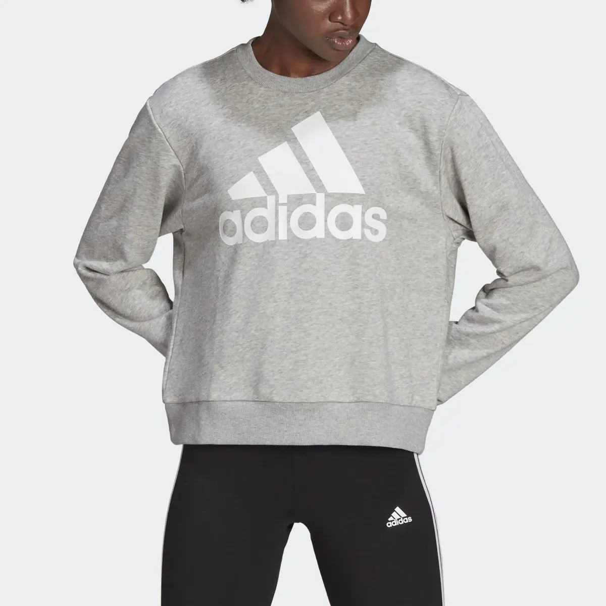 Adidas Essentials Logo Loose Sweatshirt. 1
