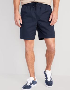 Pull-On Twill Jogger Shorts for Men -- 7-inch inseam blue