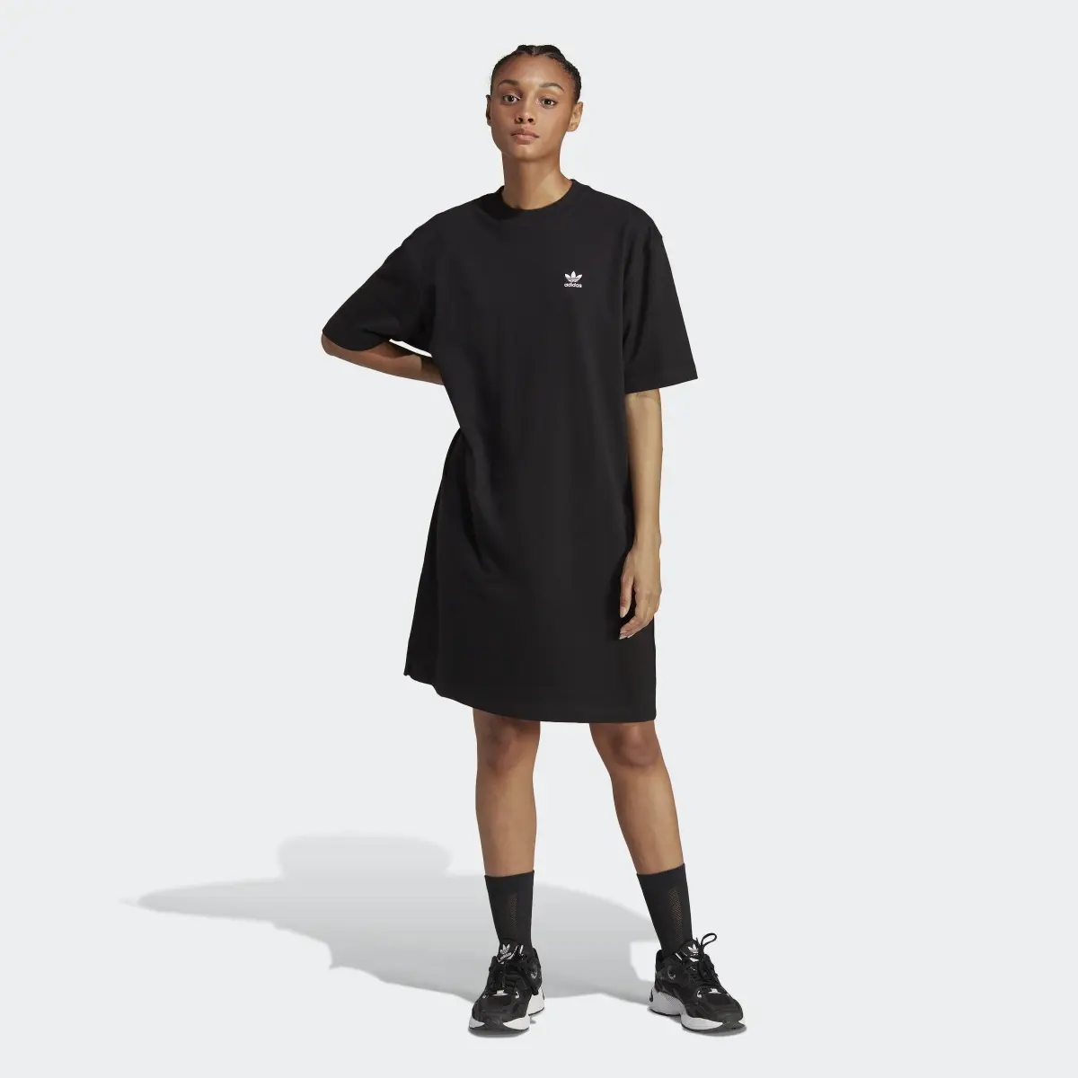 Adidas Adicolor Classics Big Trefoil Tee Dress. 2