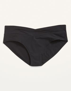 Old Navy Maternity Low-Rise Supima&#174 Cotton-Blend Bikini Underwear black