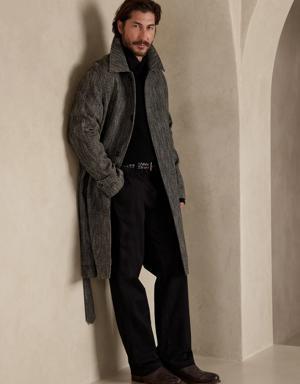 Tweed Mac Coat black