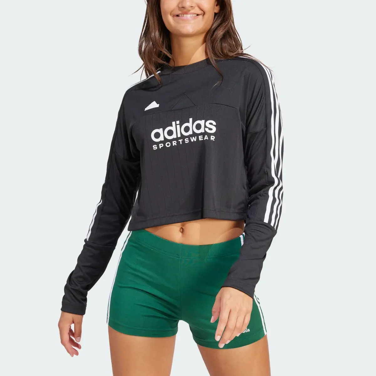 Adidas Tiro 3-Stripes Long Sleeve Tee. 1