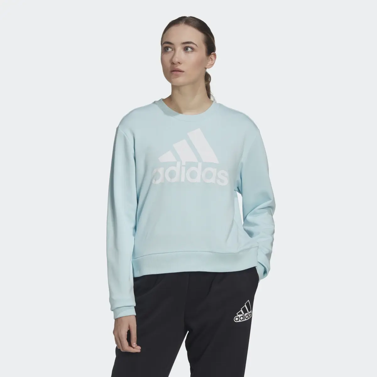 Adidas Essentials Logo Loose Sweatshirt. 1