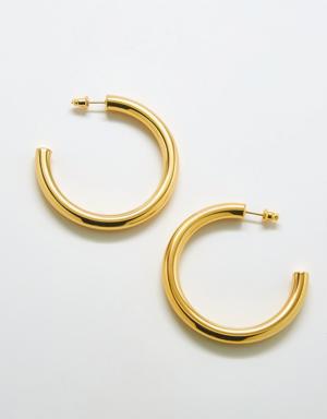 Medium Gold Hoop Earrings gold