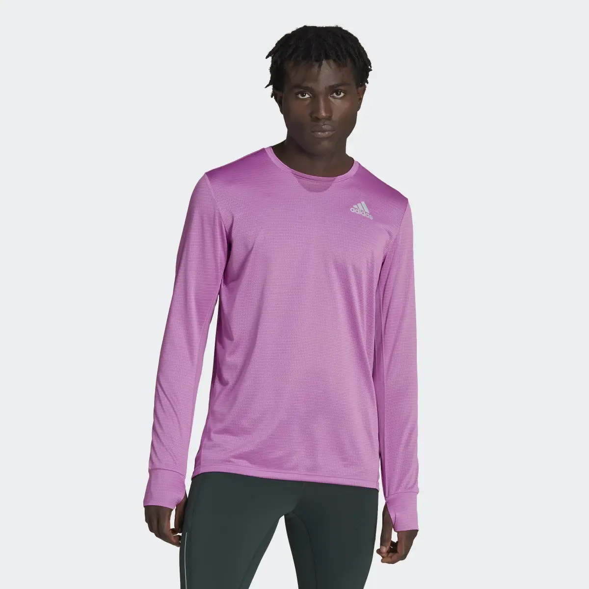 Adidas Own the Run Long Sleeve Tee. 2