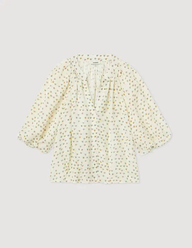 Sandro Loose top with Summer Flowers print. 2