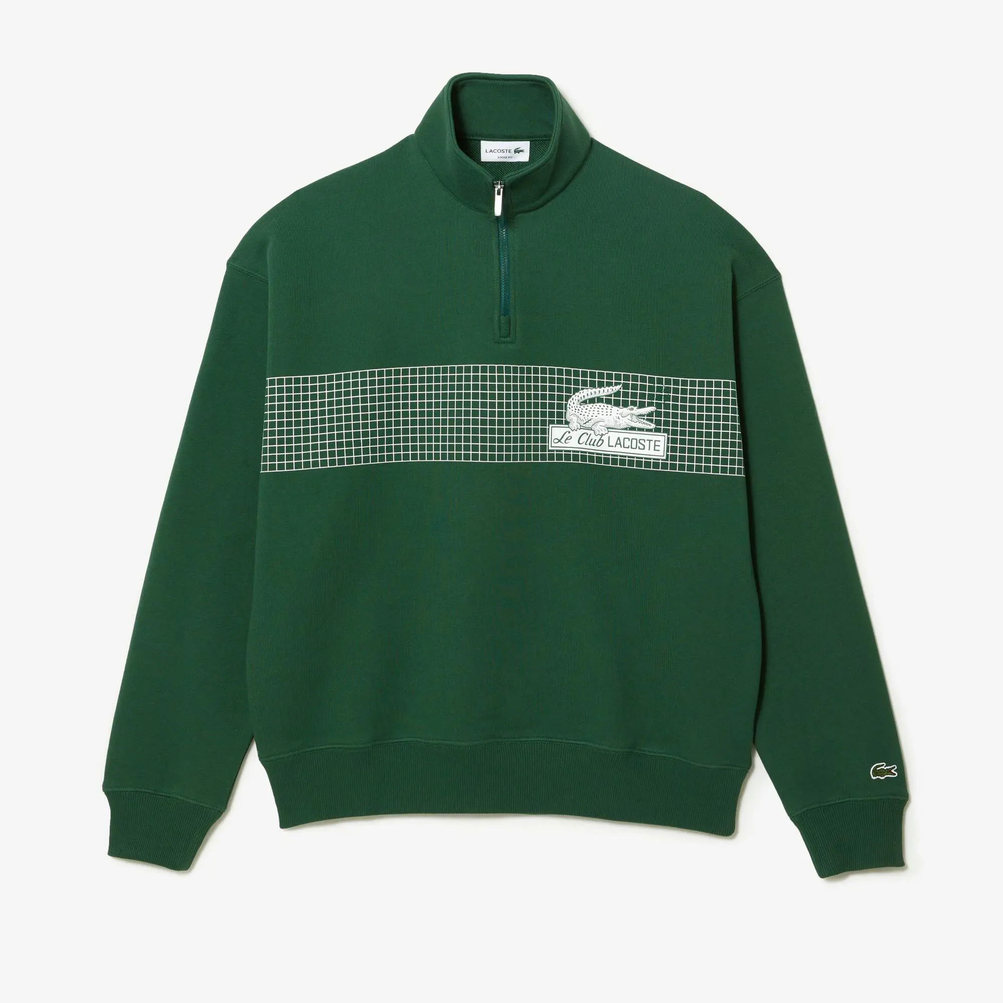 Lacoste Sweatshirt de algodão orgânico loose fit com gola com zip Lacoste para homem. 2