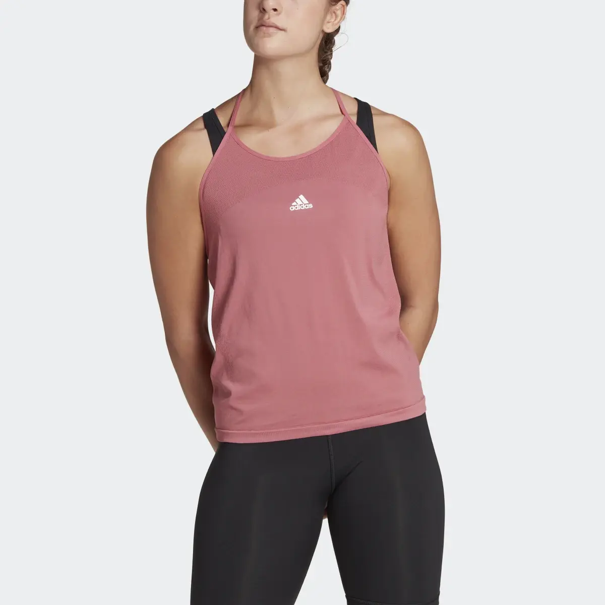 Adidas AEROKNIT Seamless Loose Tank Top. 1