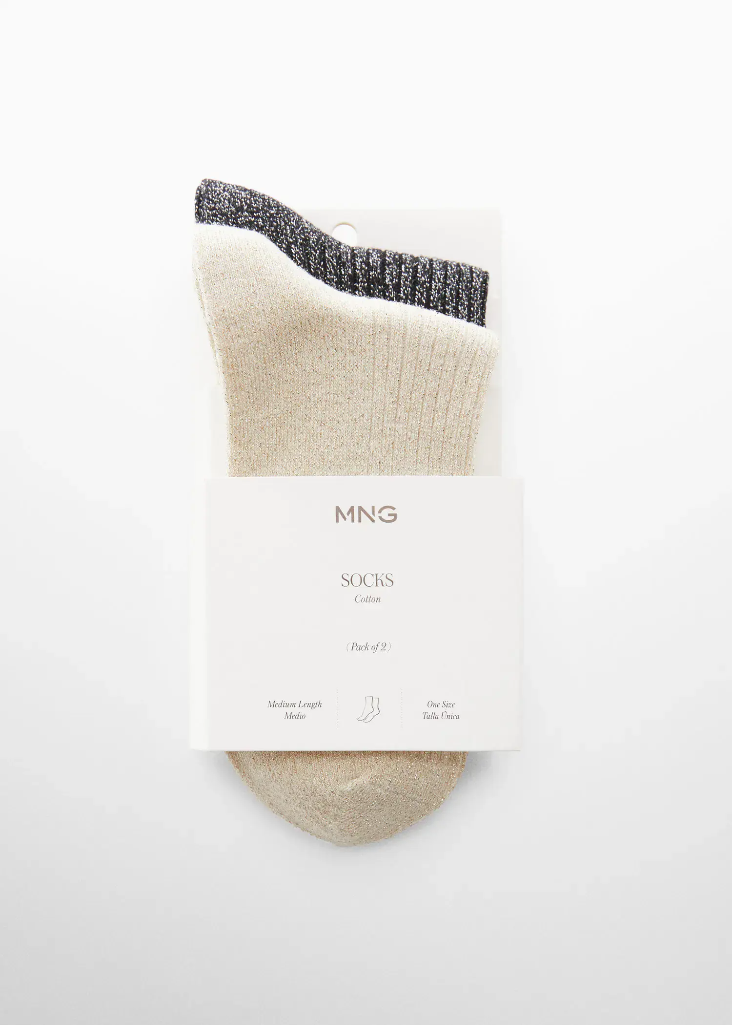 Mango 2 pack lurex socks. 1