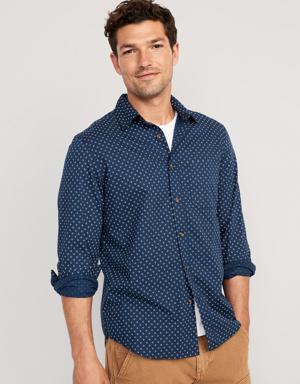 Old Navy Slim-Fit Built-In Flex Everyday Shirt for Men blue