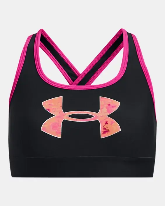 Under Armour Girls' UA Crossback Graphic Sports Bra. 1