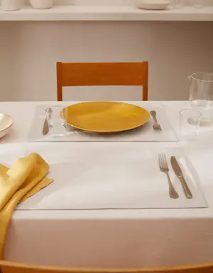 Einfarbiges Tischset aus 100 % Baumwolle