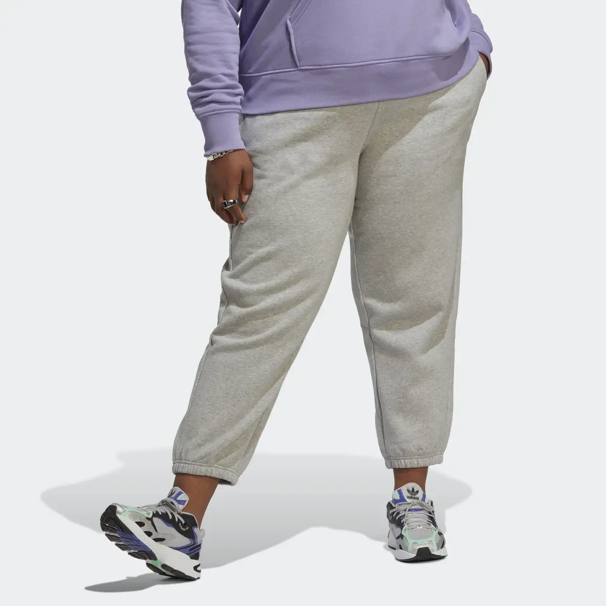 Adidas Essentials Fleece Joggers (Plus Size). 1
