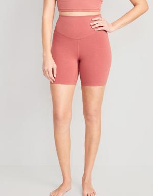 Old Navy Extra High-Waisted PowerChill Hidden-Pocket Biker Shorts for Women -- 6-inch inseam pink