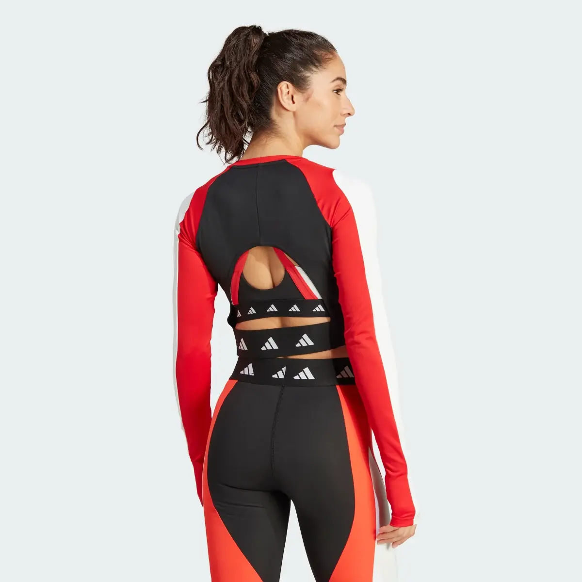 Adidas Techfit AEROREADY Colorblock Long-Sleeve Top. 3