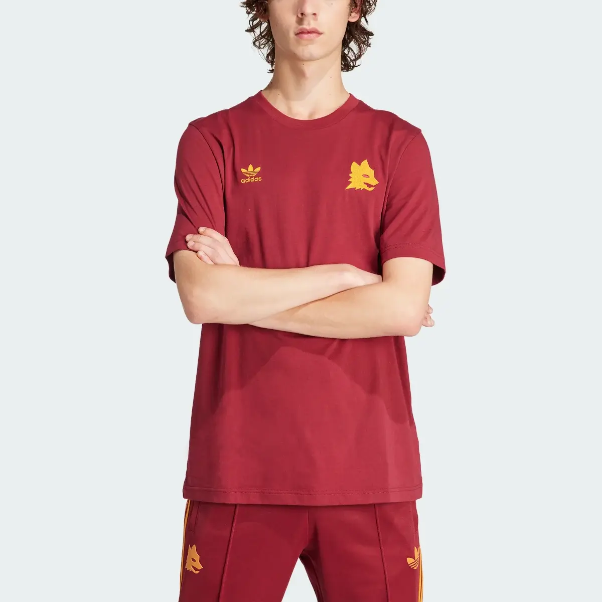 Adidas AS Roma Essentials Trefoil T-Shirt. 1