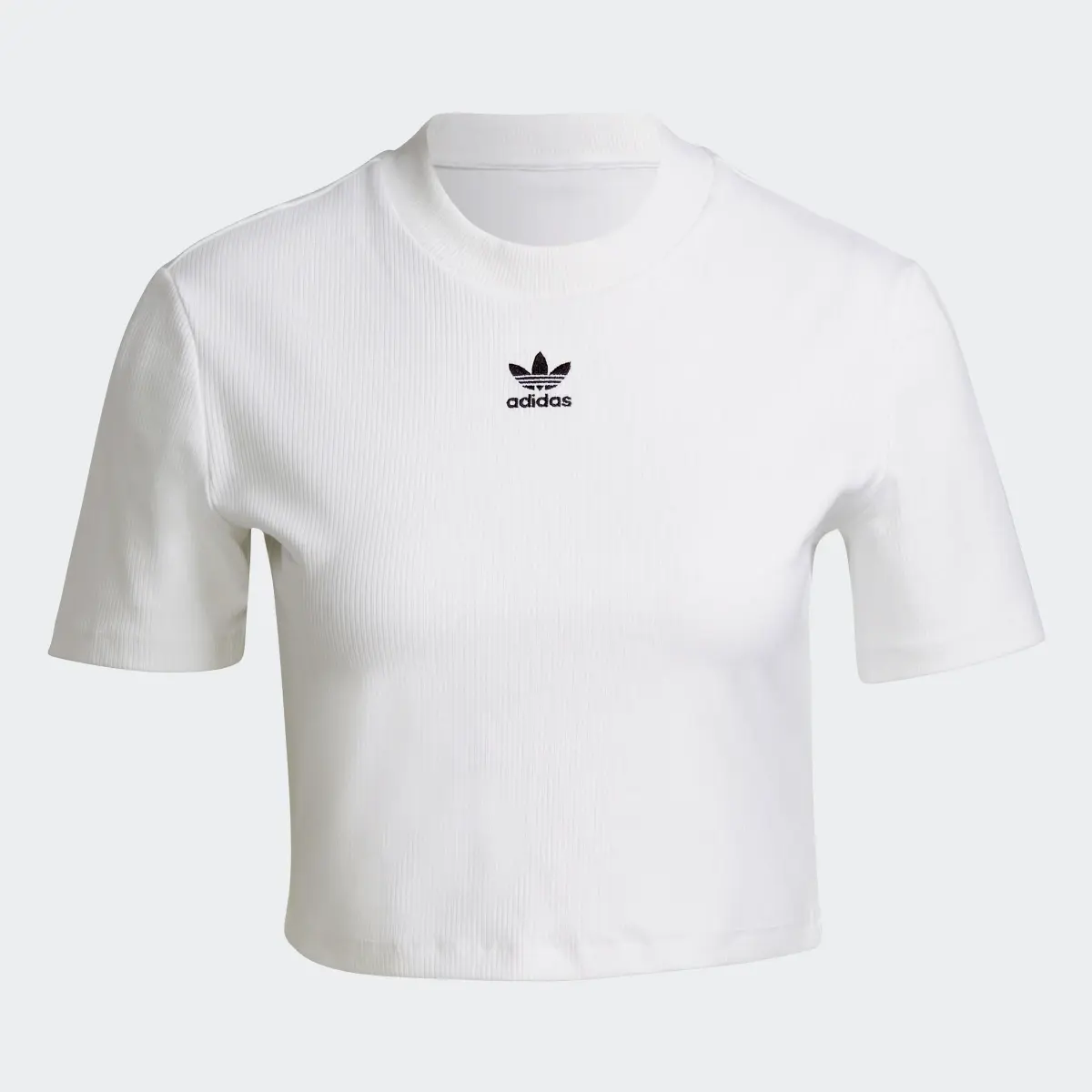 Adidas Adicolor Essentials Rib Cropped Tee. 1