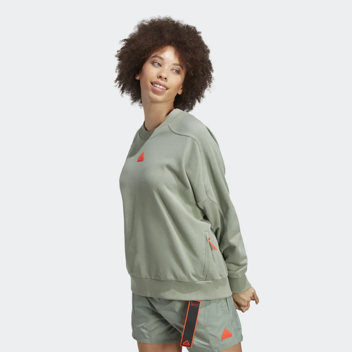 Adidas City Escape Loose Crew Sweatshirt. 2