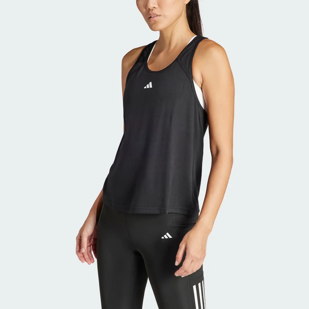 Adidas Train Essentials Minimal Branding Racerback Tank Top. 1