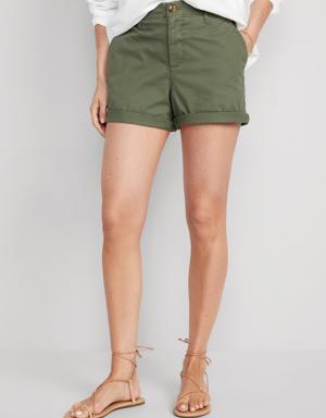 Old Navy High-Waisted OGC Pull-On Chino Shorts -- 3.5-inch inseam green