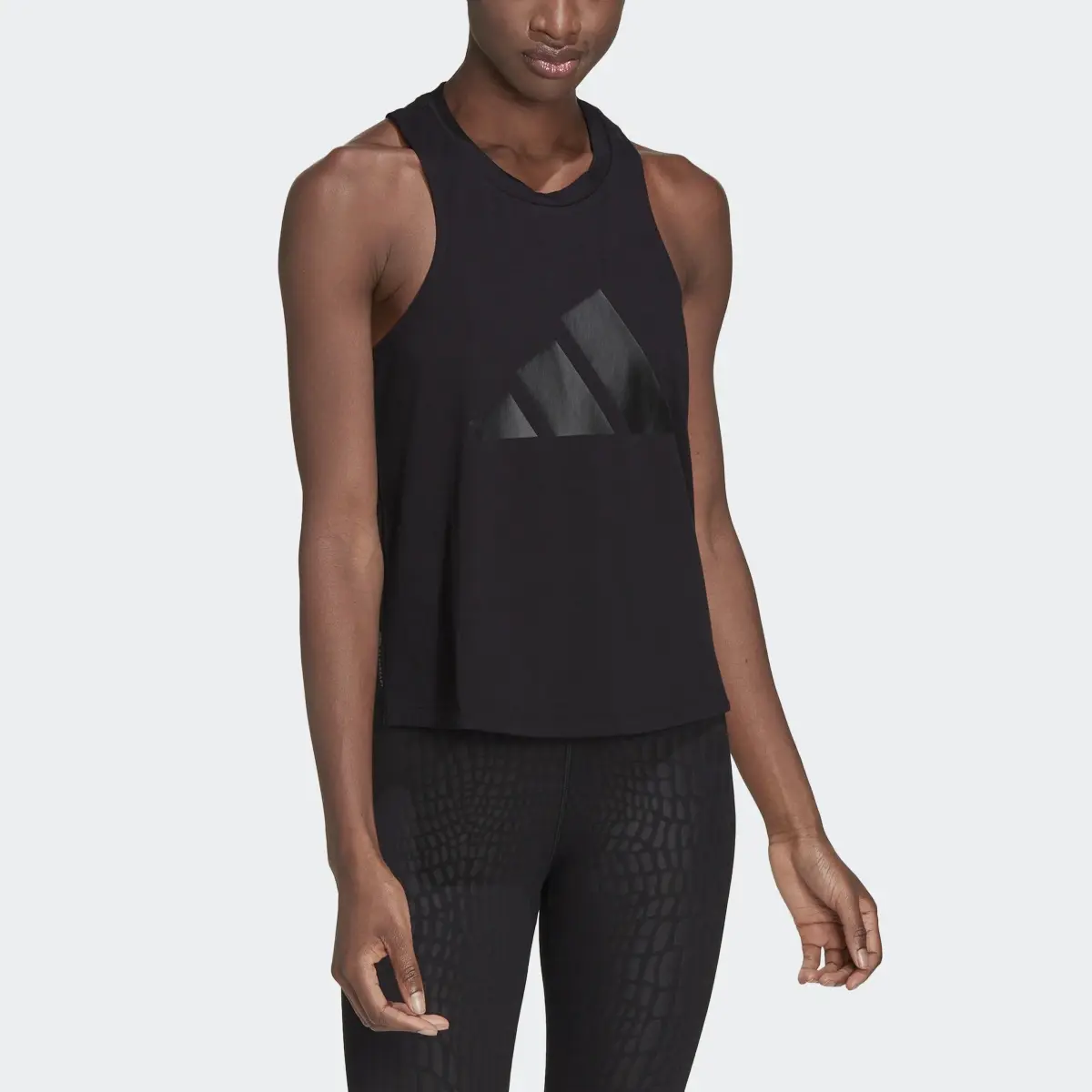 Adidas Train Icons 3 Bar Logo Tank Top. 1