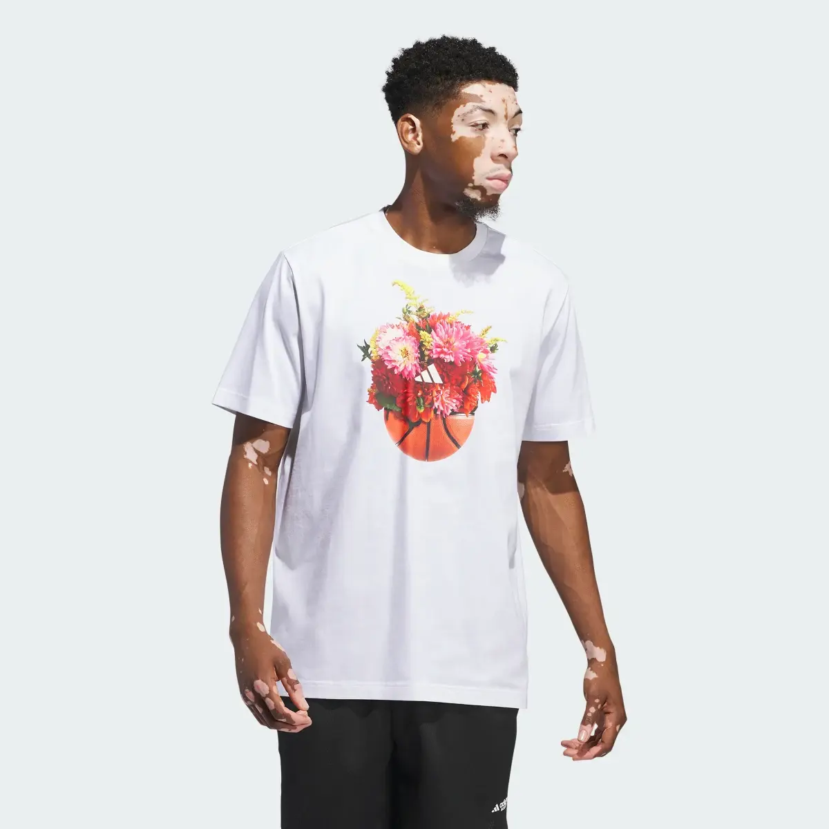 Adidas Floral Hoops Graphic Tee. 2