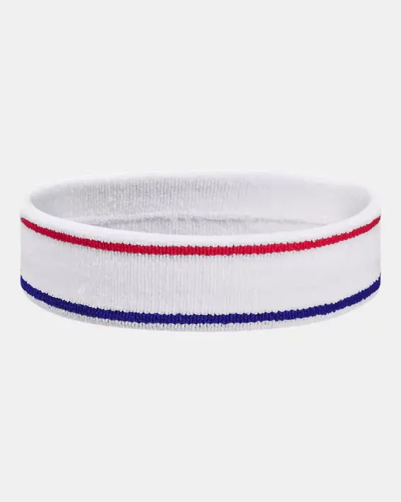 Under Armour Unisex UA Striped Performance Terry Headband. 2