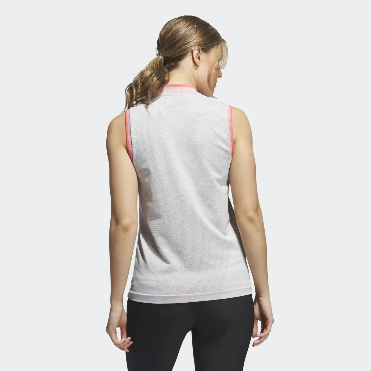 Adidas Ultimate365 Tour PRIMEKNIT Sleeveless Polo Shirt. 3