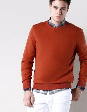 Orange Men Sweaters