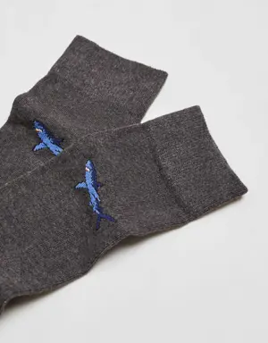Calcetines algodón bordado animal