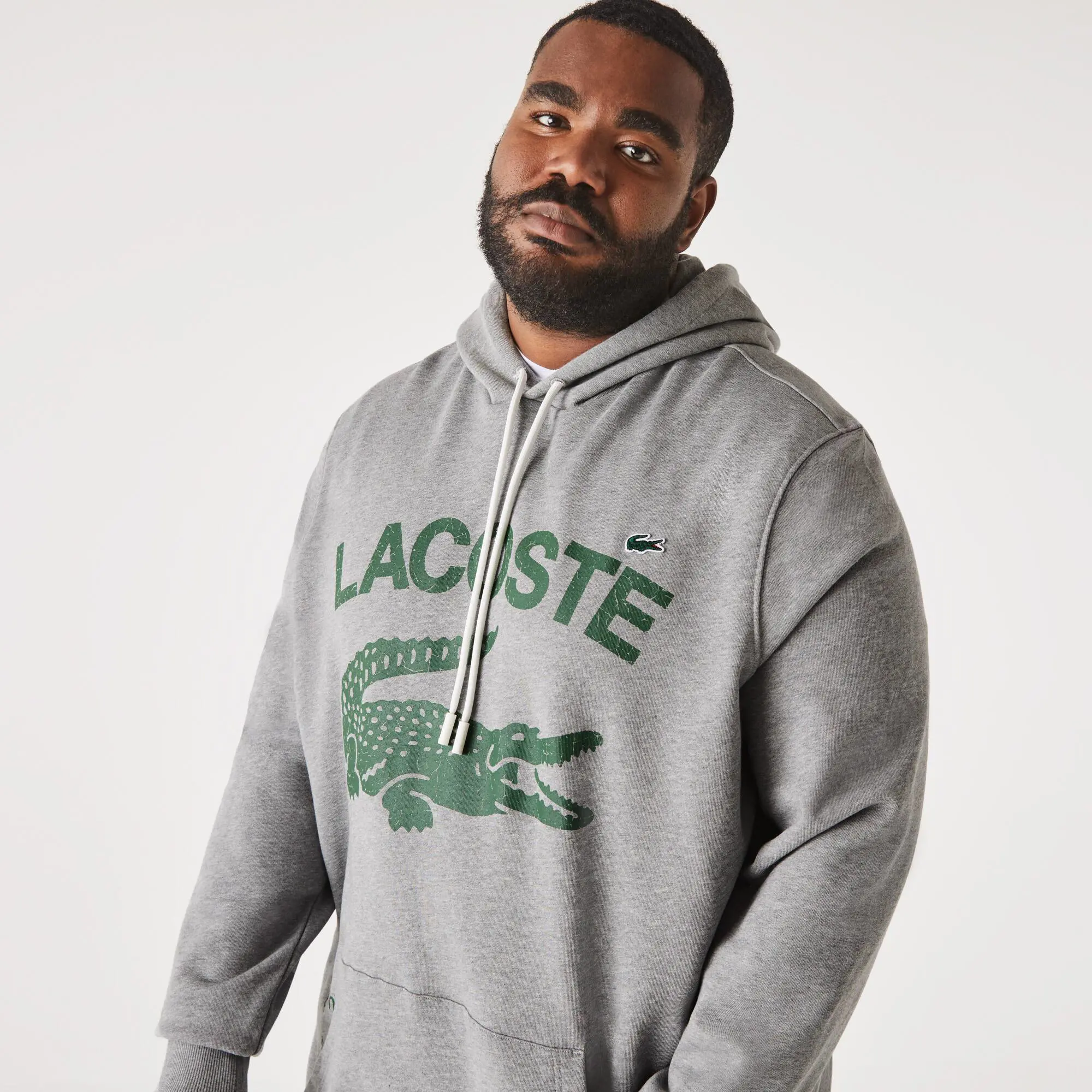 Lacoste Sudadera de hombre Lacoste en algodón con cocodrilo oversized y capucha - Tallas grandes - Alto. 1