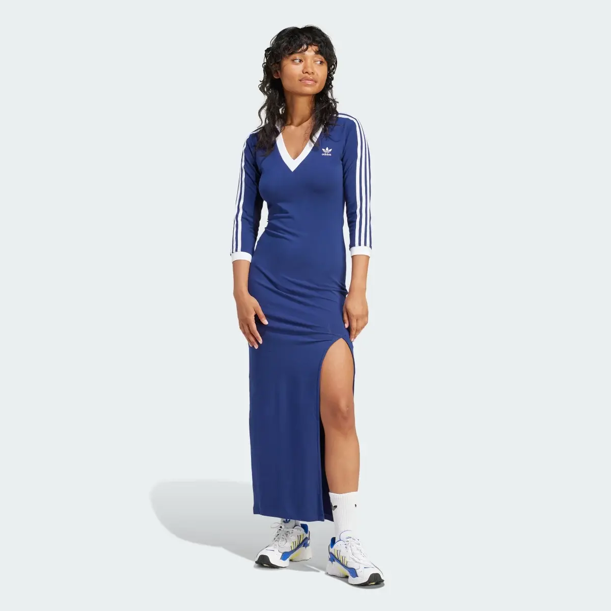 Adidas Adicolor Classics 3-Stripes Maxi Dress. 2