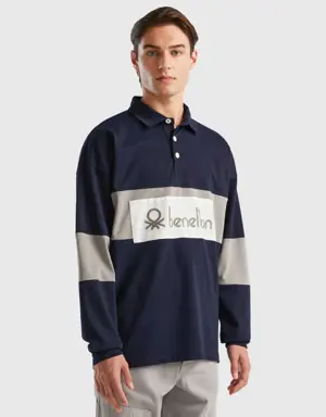 rugby polo in organic cotton