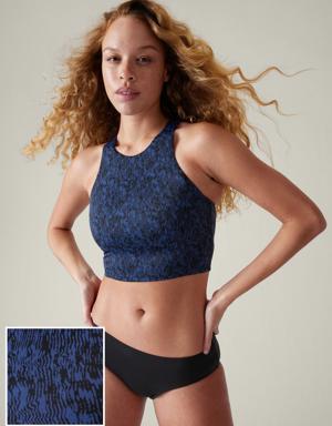 Athleta Conscious Crop Bikini Top D&#45DD blue