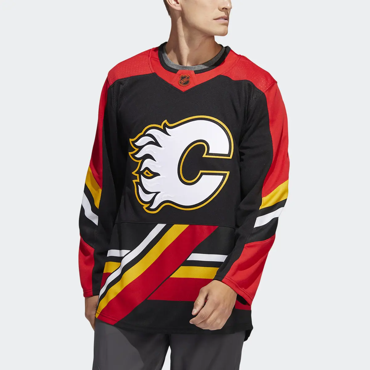 Adidas Flames Authentic Reverse Retro Wordmark Jersey. 1