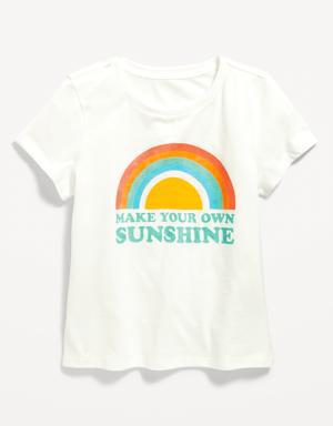 Short-Sleeve Graphic T-Shirt for Girls white