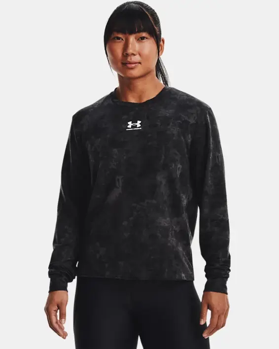Under Armour Women's UA Rival Terry Printed Crew. 1