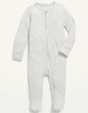 Old Navy Unisex 2-Way-Zip Sleep & Play Footed One-Piece for Baby gray