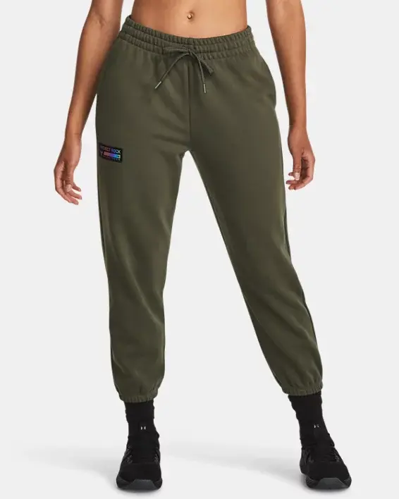 Under Armour Women's Project Rock Heavyweight Terry Pants. 1